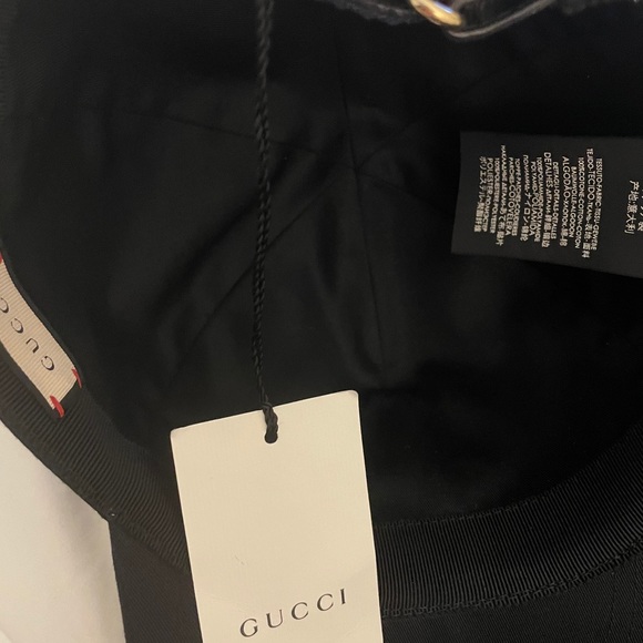 Gucci Black Crest Baseball Cap Size M - Picture 4 of 10